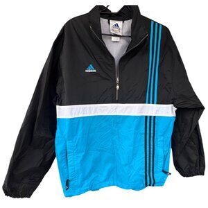 Vintage Y2K Adidas Mens Medium 1/2 Zip Pullover TRACKER HZ Jacket Windbreaker